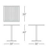 Martinique 30” x 30” Pedestal Dining Table