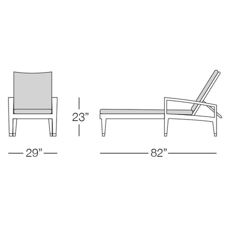 Savannah Chaise Lounge with Arms