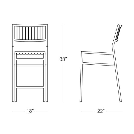 Sicilia Counter Stool with Back