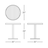 Sicilia Round Pedestal Table with Alumawood