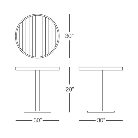Sicilia Round Pedestal Table with Alumawood