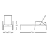 Saint Lucia Chaise Lounge with Arms