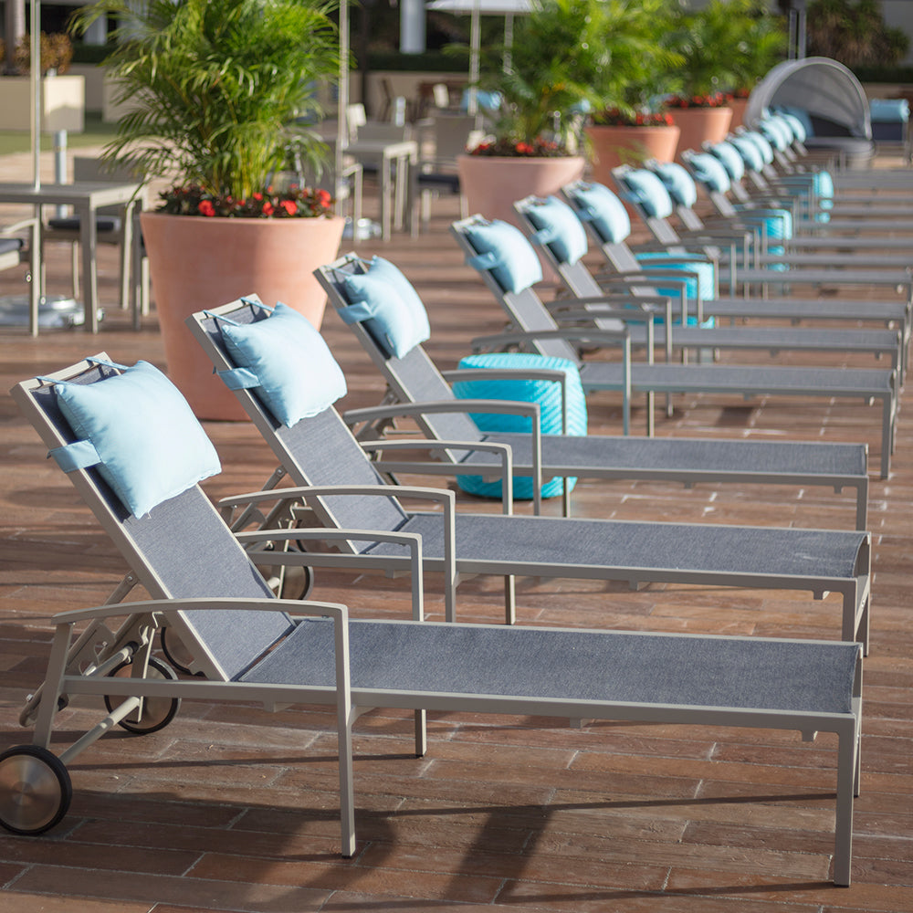 Saint Lucia Chaise Lounge with Arms