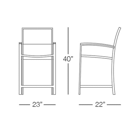 Saint Lucia Counter Stool with Arms