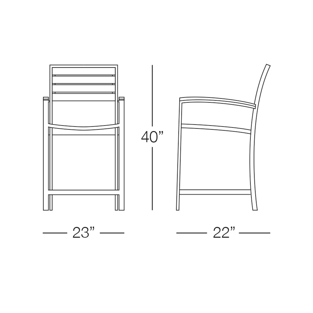 Saint Barts Counter Stool with Arms