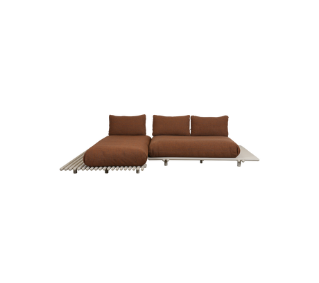 Sticks platform, sofa w/chaise lounge