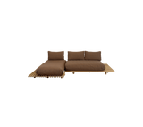 Sticks platform, sofa w/chaise lounge