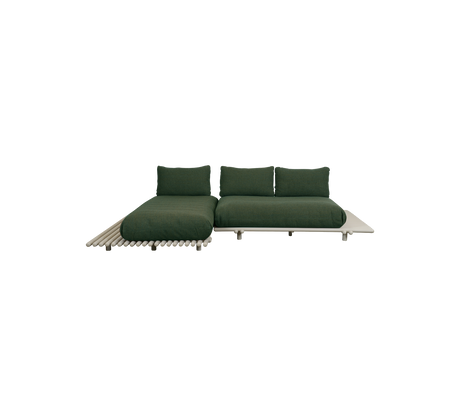 Sticks platform, sofa w/chaise lounge