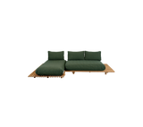 Sticks platform, sofa w/chaise lounge