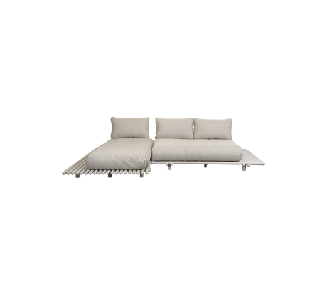 Sticks platform, sofa w/chaise lounge