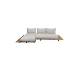 Sticks platform, sofa w/chaise lounge