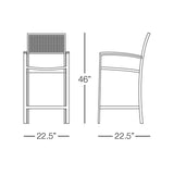 Saint Thomas Bar Stool w/Arms