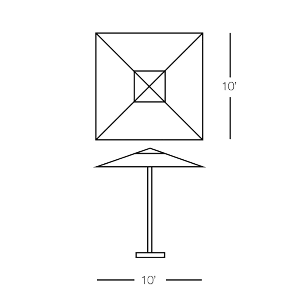 Square Umbrella 10'