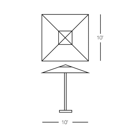 Square Umbrella 10'
