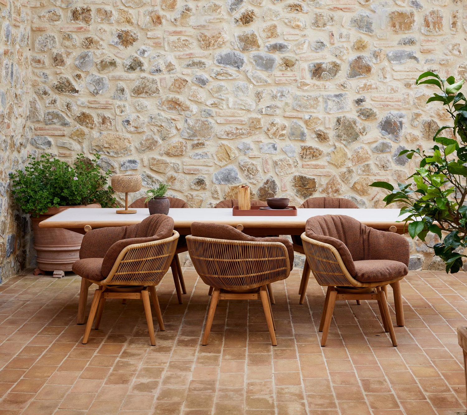 Stay chair w/teak swivel