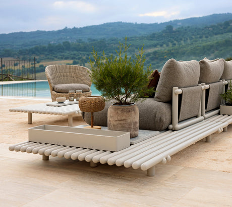 Sticks platform, sofa w/chaise lounge