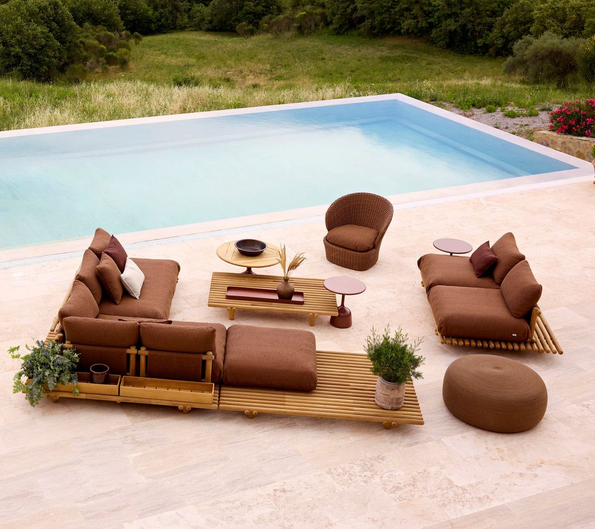 Sticks platform, corner sofa large