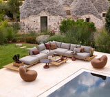 Gem lounge chair w/teak swivel