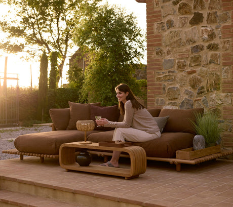 Sticks platform, sofa w/chaise lounge