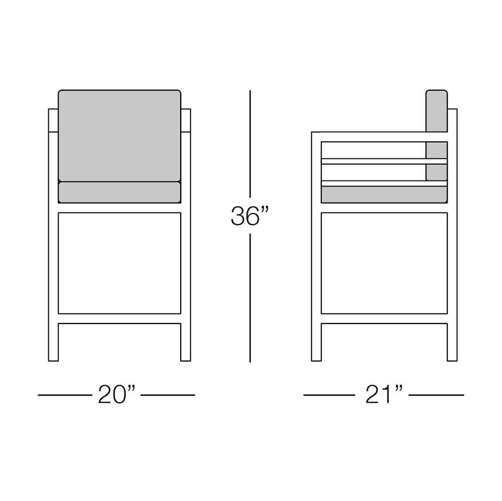 Toledo Counter Stool w/ Arms