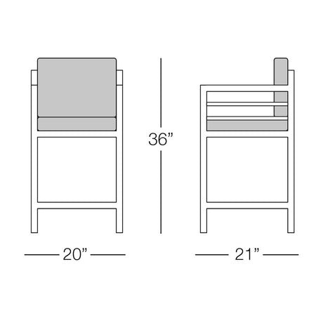 Toledo Counter Stool w/ Arms